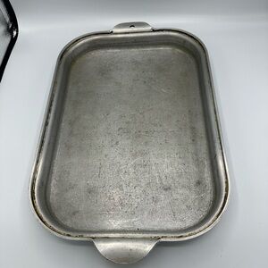 Vtg Wear-Ever #918 Heavy Duty Aluminum Inside 15" x 10.5" x 1.5" Roasting Pan